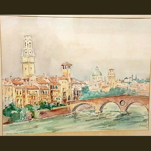 Verona Italien Aquarell